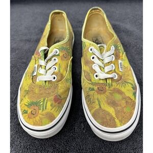 Vans Van Gogh Museum Sunflowers Canvas Sneaker Shoe Size 4.5 Mens Size 6 Women's